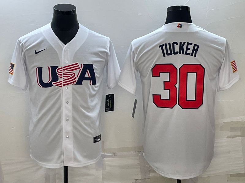 Men 2023 World Cub USA #30 Tucker White Nike MLB Jersey8->more jerseys->MLB Jersey